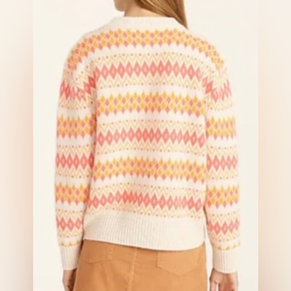 NWOT JCrew Cashmere Fair Isle crewneck sweater - Picture 4 of 9